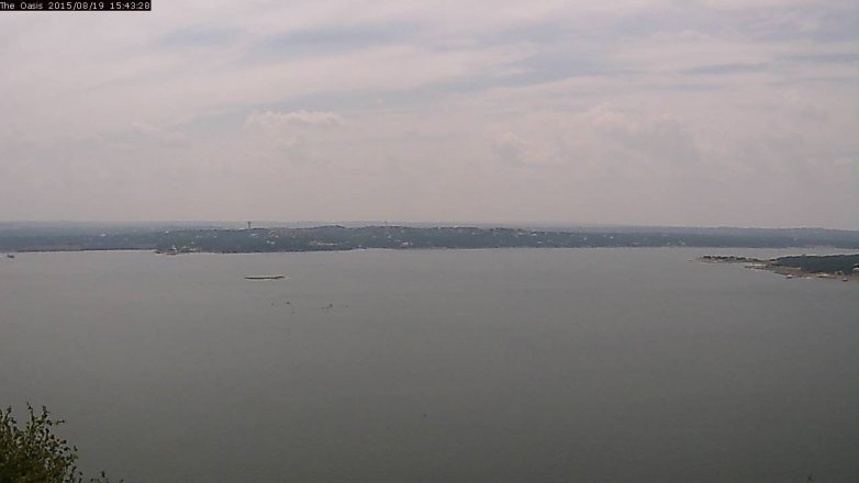 Lake Travis webcam, August 19, 2015 2:50 PM CT