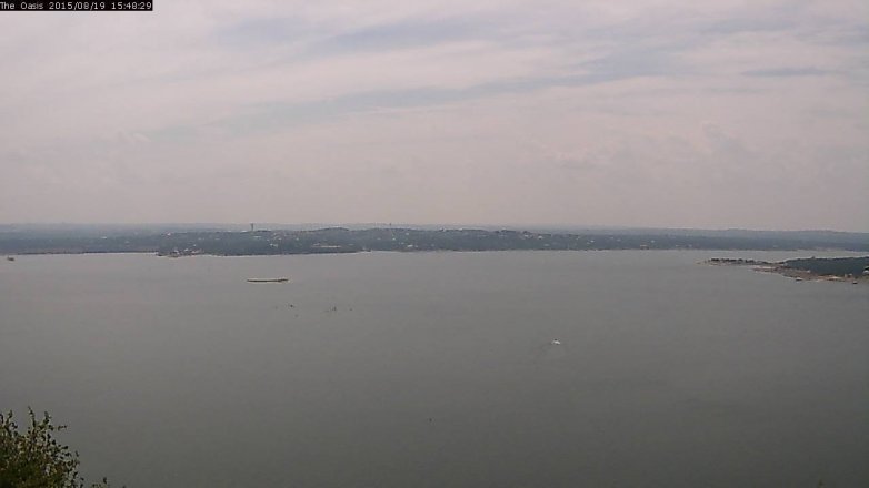 Lake Travis webcam, August 19, 2015 2:55 PM CT