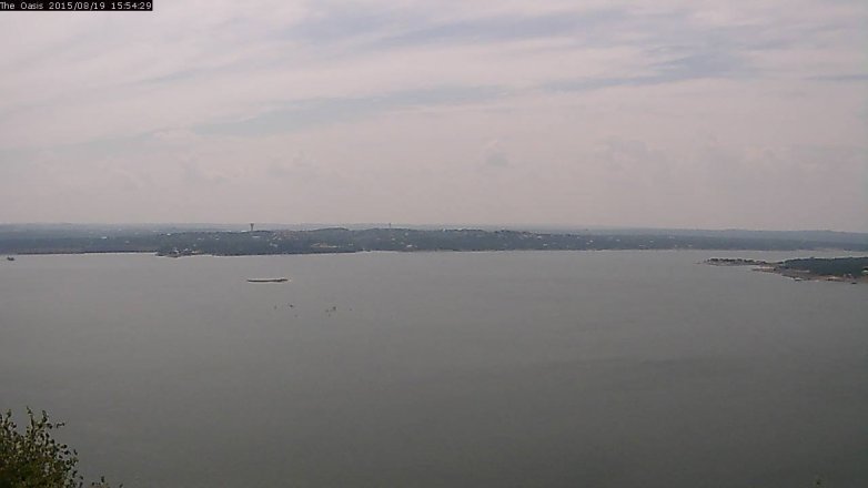 Lake Travis webcam, August 19, 2015 3:00 PM CT