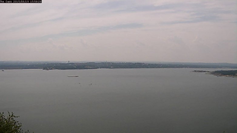 Lake Travis webcam, August 19, 2015 3:05 PM CT