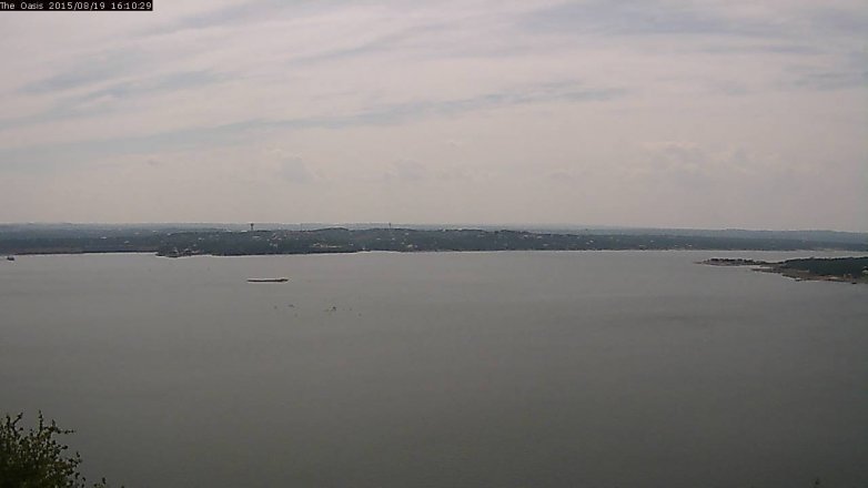 Lake Travis webcam, August 19, 2015 3:15 PM CT