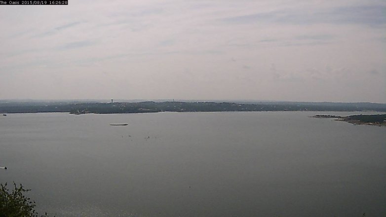 Lake Travis webcam, August 19, 2015 3:30 PM CT