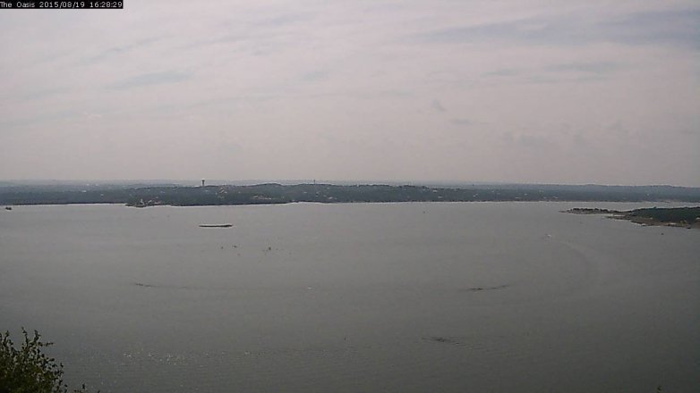 Lake Travis webcam, August 19, 2015 3:35 PM CT