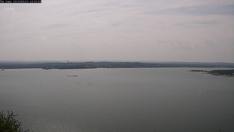 Lake Travis webcam, August 19, 2015 3:40 PM CT
