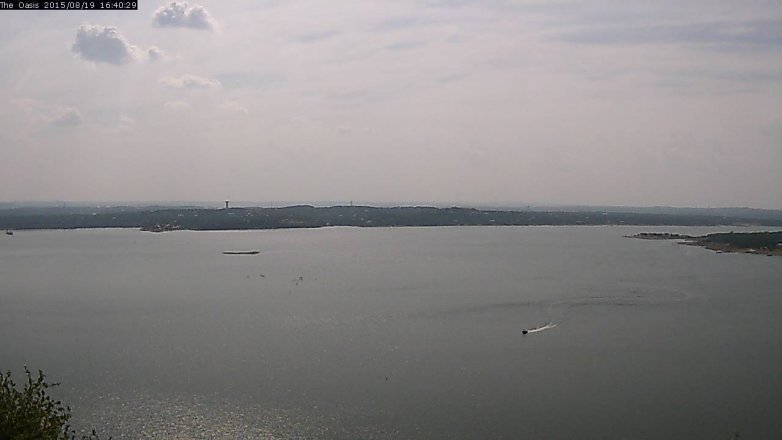 Lake Travis webcam, August 19, 2015 3:45 PM CT