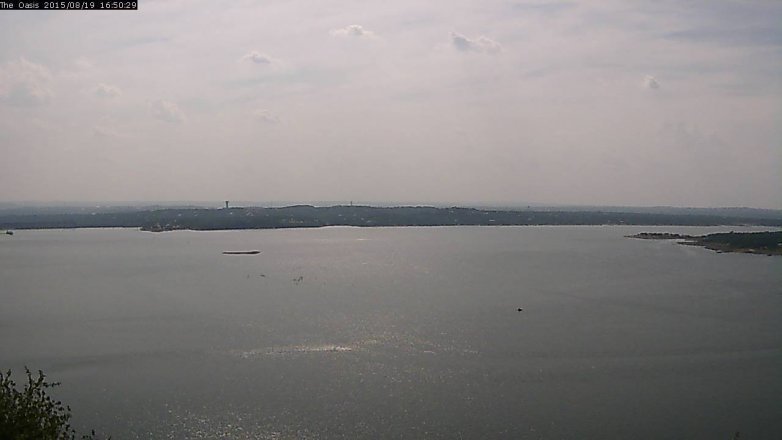 Lake Travis webcam, August 19, 2015 3:55 PM CT