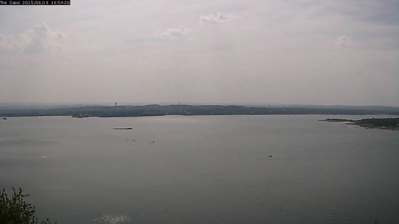 Lake Travis webcam, August 19, 2015 4:00 PM CT