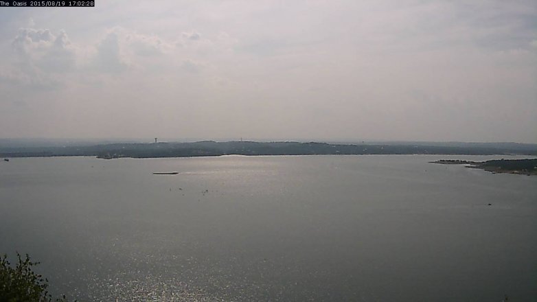 Lake Travis webcam, August 19, 2015 4:10 PM CT