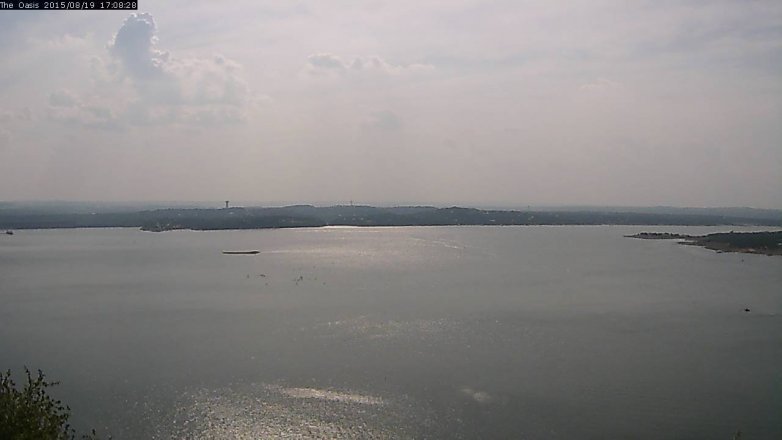 Lake Travis webcam, August 19, 2015 4:15 PM CT