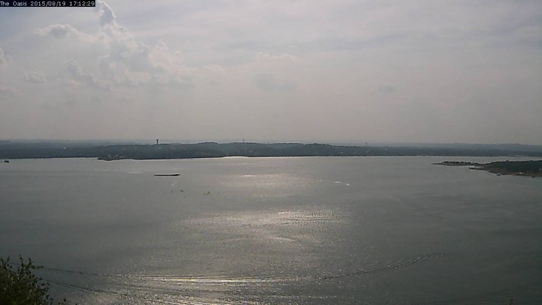 Lake Travis webcam, August 19, 2015 4:20 PM CT