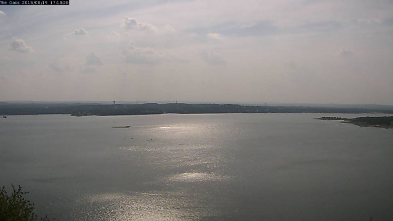 Lake Travis webcam, August 19, 2015 4:25 PM CT