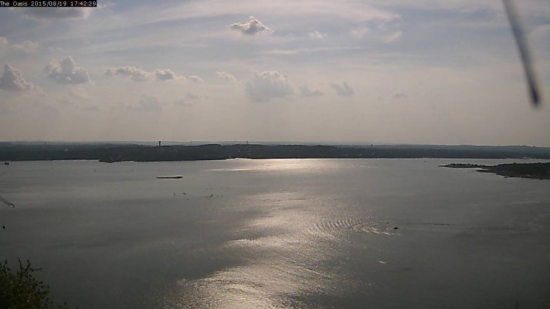 Lake Travis webcam, August 19, 2015 4:50 PM CT