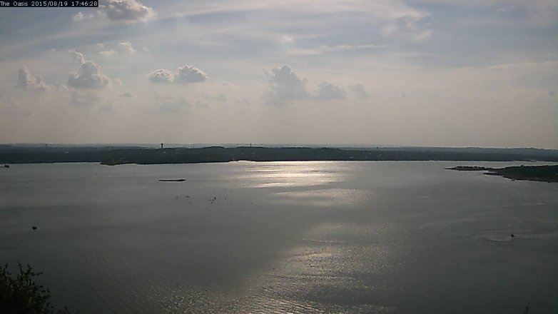 Lake Travis webcam, August 19, 2015 4:55 PM CT
