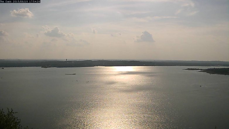 Lake Travis webcam, August 19, 2015 5:00 PM CT