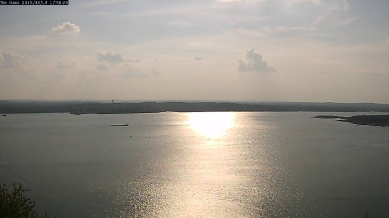 Lake Travis webcam, August 19, 2015 5:05 PM CT