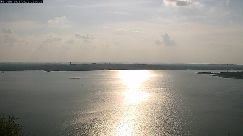 Lake Travis webcam, August 19, 2015 5:10 PM CT