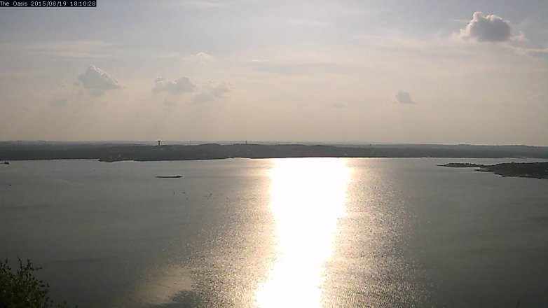 Lake Travis webcam, August 19, 2015 5:20 PM CT