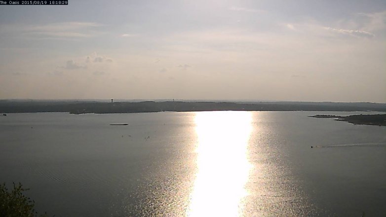 Lake Travis webcam, August 19, 2015 5:25 PM CT