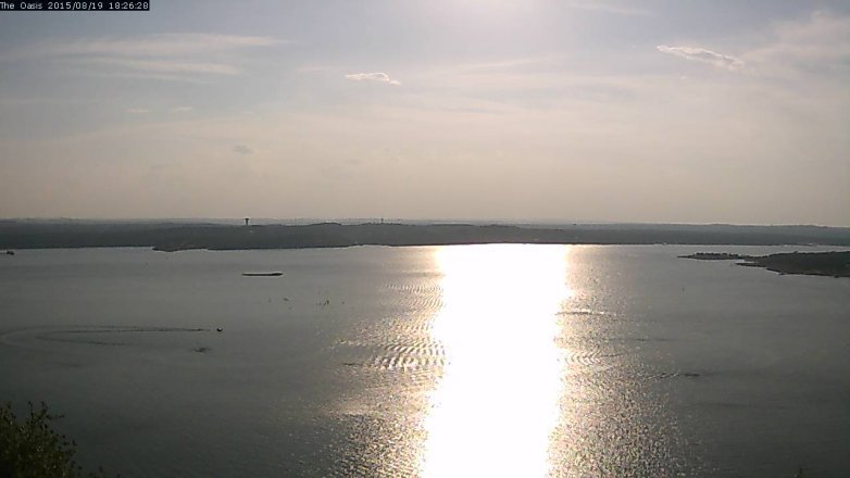 Lake Travis webcam, August 19, 2015 5:30 PM CT