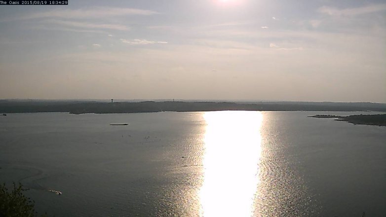 Lake Travis webcam, August 19, 2015 5:40 PM CT