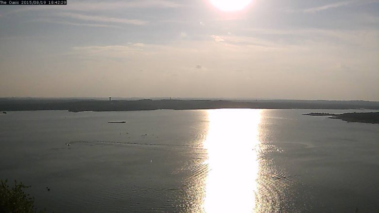 Lake Travis webcam, August 19, 2015 5:50 PM CT