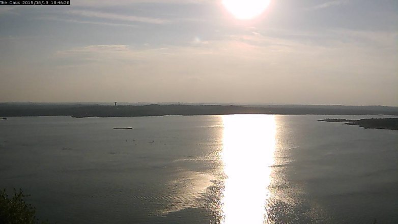 Lake Travis webcam, August 19, 2015 5:55 PM CT