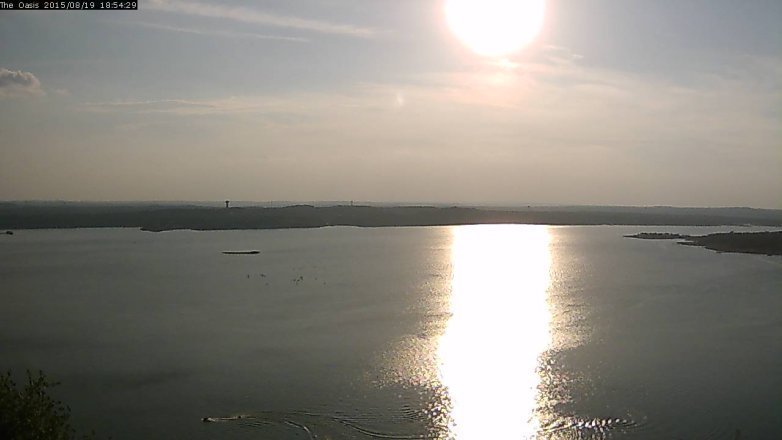Lake Travis webcam, August 19, 2015 6:00 PM CT