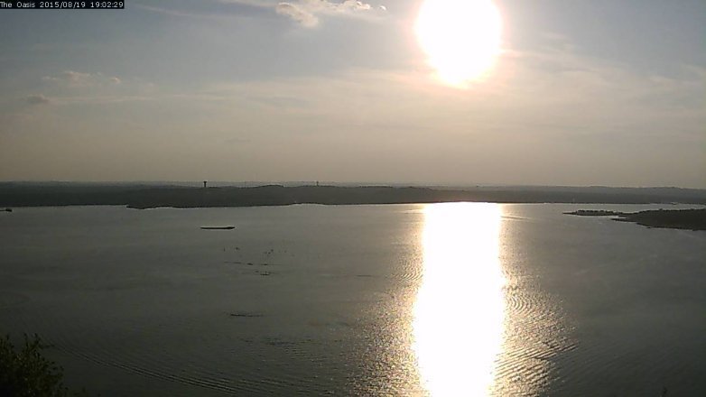 Lake Travis webcam, August 19, 2015 6:10 PM CT