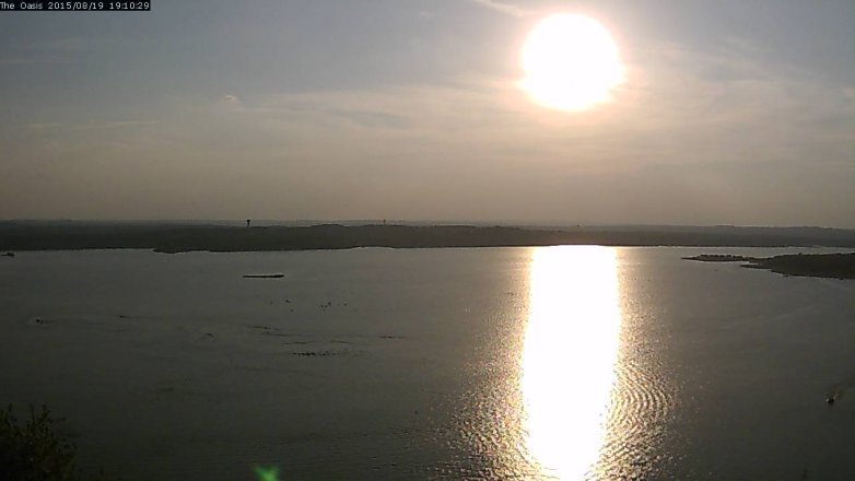 Lake Travis webcam, August 19, 2015 6:20 PM CT