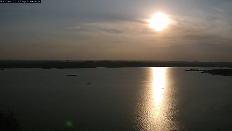 Lake Travis webcam, August 19, 2015 6:25 PM CT