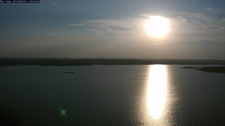 Lake Travis webcam, August 19, 2015 6:30 PM CT