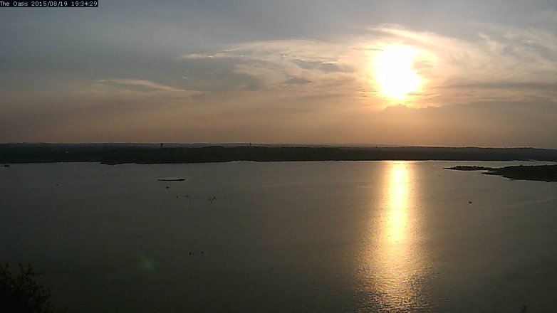 Lake Travis webcam, August 19, 2015 6:40 PM CT