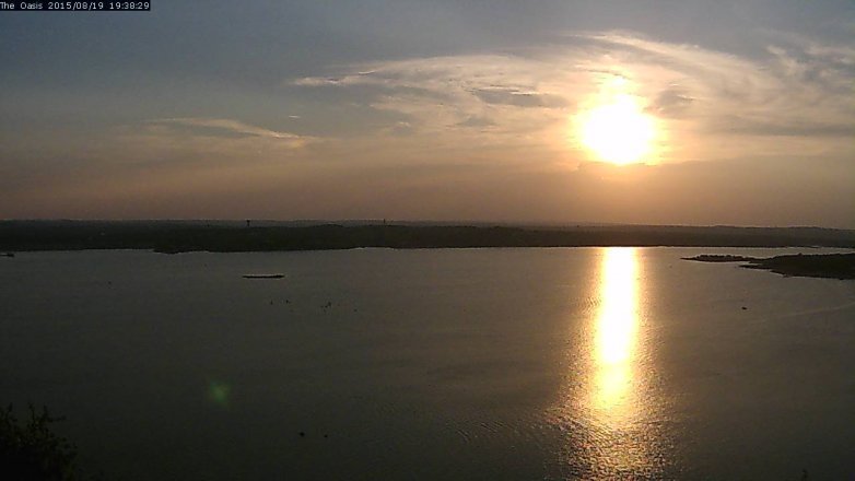 Lake Travis webcam, August 19, 2015 6:45 PM CT