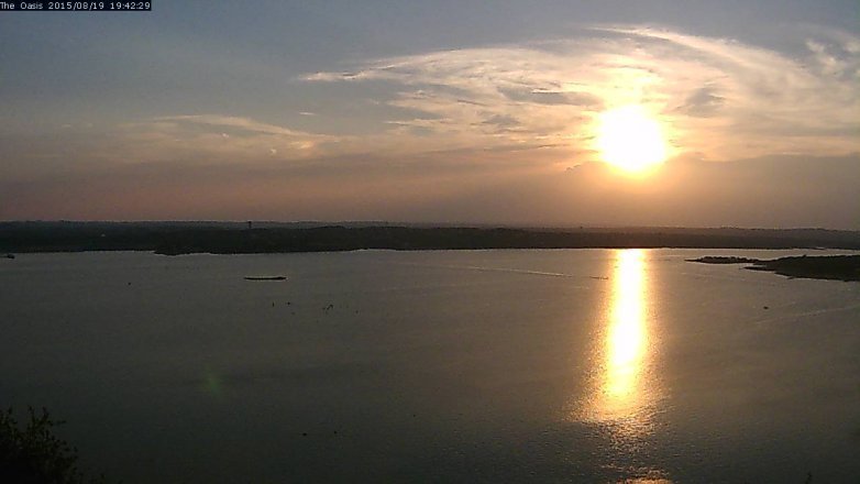 Lake Travis webcam, August 19, 2015 6:50 PM CT