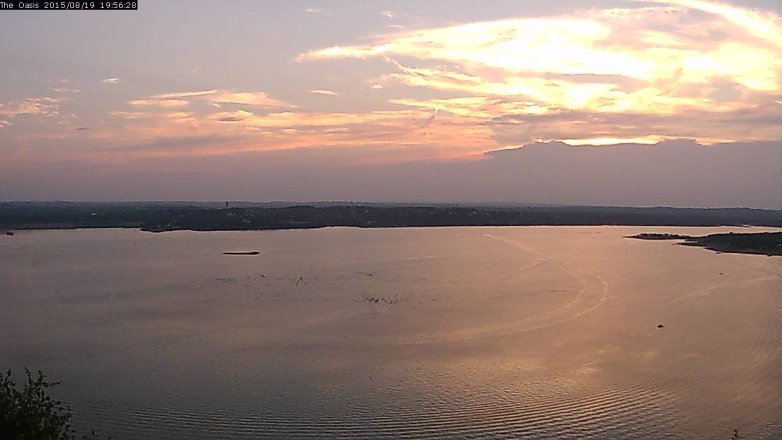 Lake Travis webcam, August 19, 2015 7:05 PM CT