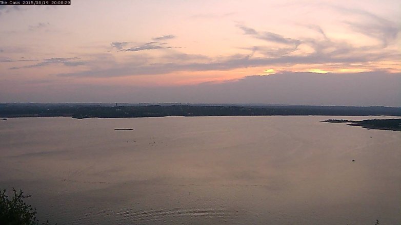 Lake Travis webcam, August 19, 2015 7:15 PM CT