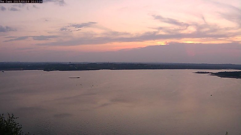 Lake Travis webcam, August 19, 2015 7:20 PM CT