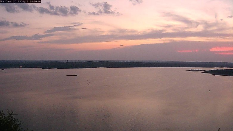 Lake Travis webcam, August 19, 2015 7:25 PM CT