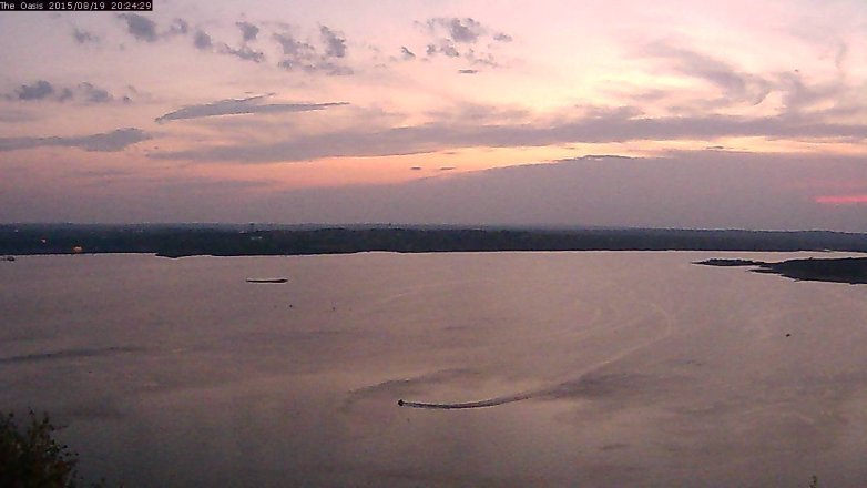 Lake Travis webcam, August 19, 2015 7:30 PM CT