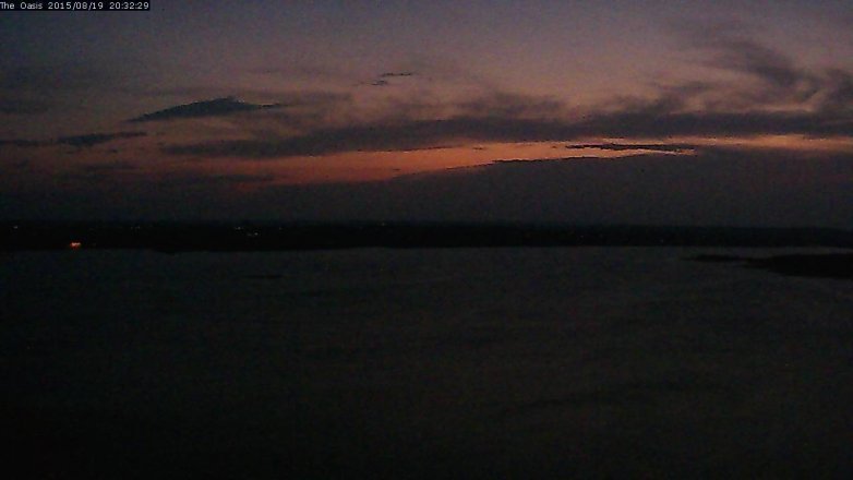 Lake Travis webcam, August 19, 2015 7:40 PM CT