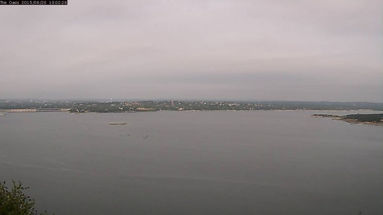 Lake Travis webcam, August 20, 2015 9:10 AM CT