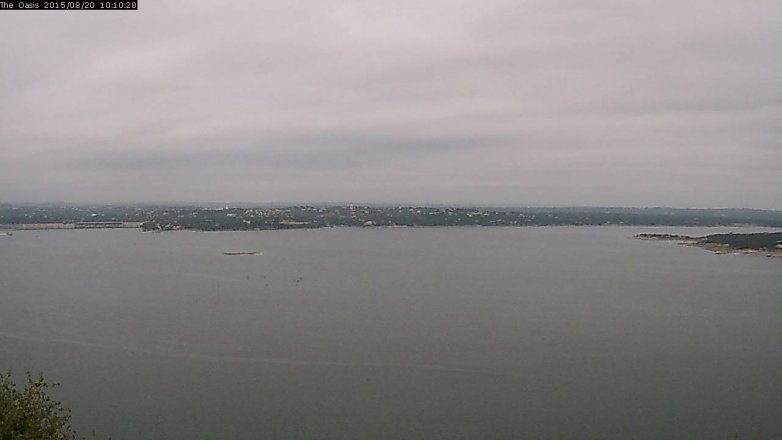 Lake Travis webcam, August 20, 2015 9:15 AM CT