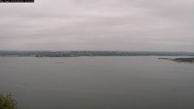 Lake Travis webcam, August 20, 2015 9:50 AM CT