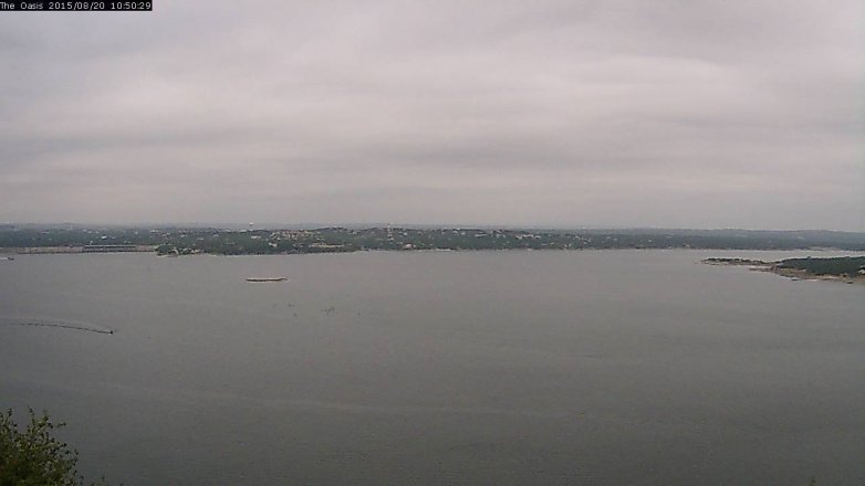 Lake Travis webcam, August 20, 2015 9:55 AM CT