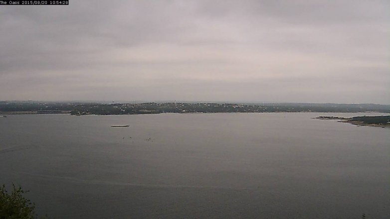 Lake Travis webcam, August 20, 2015 10:00 AM CT