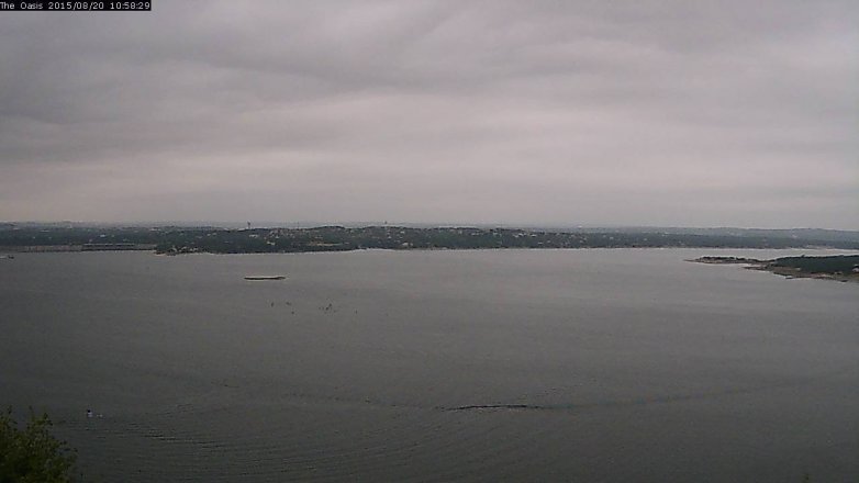 Lake Travis webcam, August 20, 2015 10:05 AM CT