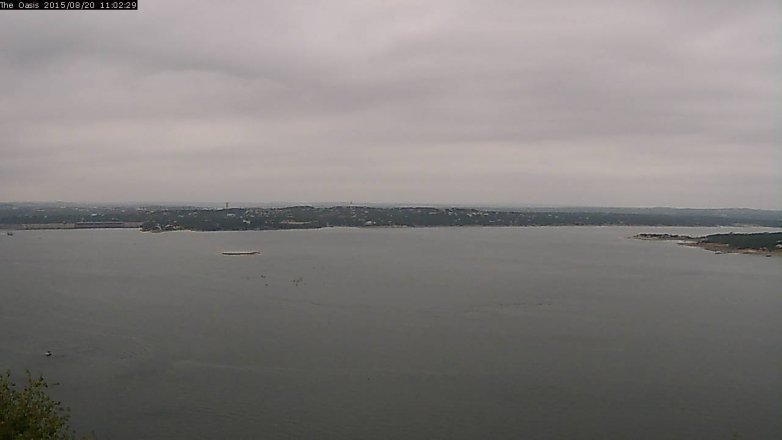 Lake Travis webcam, August 20, 2015 10:10 AM CT