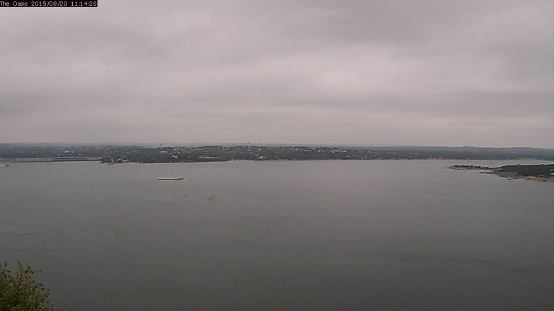 Lake Travis webcam, August 20, 2015 10:20 AM CT