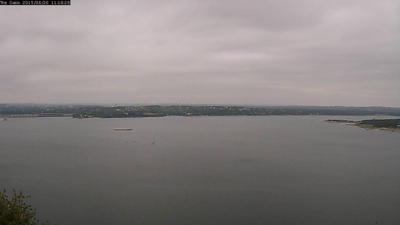 Lake Travis webcam, August 20, 2015 10:25 AM CT