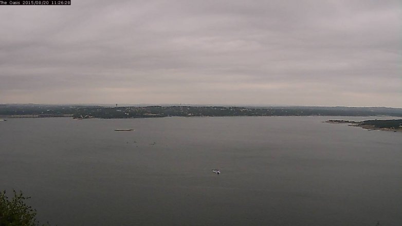 Lake Travis webcam, August 20, 2015 10:35 AM CT